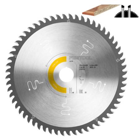 Hoja de sierra de diente fino 254x2,4x30 W60