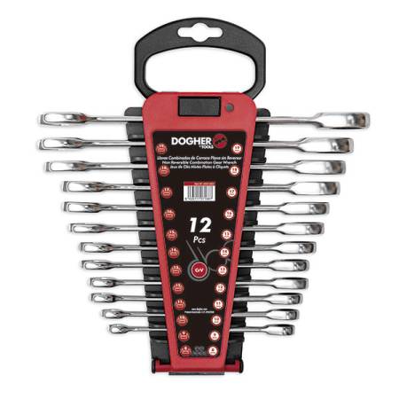 JUEGO 12 PCS COMB. CARRACA PLANA SIN REV