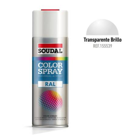 BOTE SPRAY 400ML COLOR RAL TRANSPARENTE BRILLANTE  