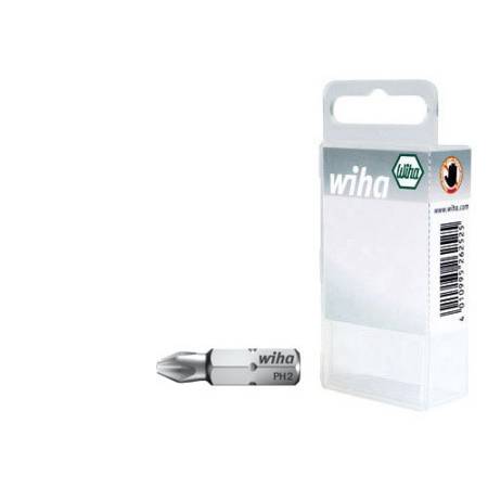 "Juego de bits Standard de 25 mm Phillips (PH1), de 10 unid., de 1/4"" en caja (32055)"