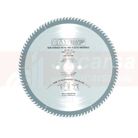 SIERRA CIRCULAR PARA ALUMINIO 300X32X3.2 Z 96 TCG 5 POS.