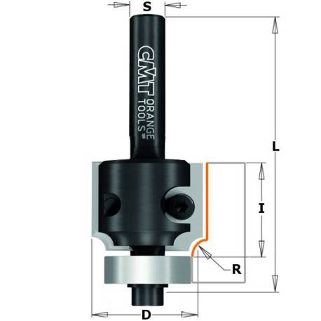 FRESA RADIO CONCAVO C CUCH. HM S8  R6.35  Z2  DX