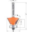 FRESA PARA BISELAR 45° HM S6  D27X5.5