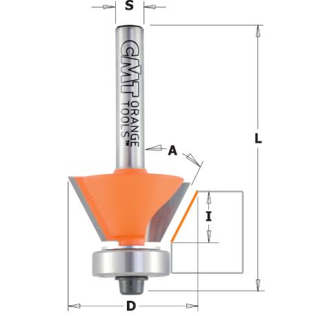 FRESA PARA BISELAR 45° HM S6  D27X5.5