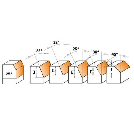 FRESA PARA BISELAR 45° HM S 8  D 27X5.5