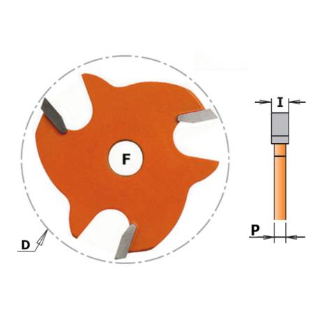 FRESA CIRCULAR PARA RANURAS Z3 HM F 8  D 47.6X5