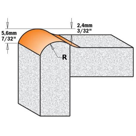FRESA X BORDO SALVAGOCCIA C ROD. P CORIAN HW S12 D25.4x22 R7.93