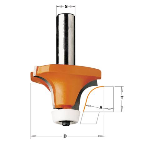 FRESA P BISELAR R CÓNC. C ROD. P CORIAN HW S12 D54 A18 R12.7