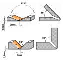FRESA P RANURAS EN V (135°) HW S 8 D 18X3,3X60 (ALUCOBOND)