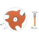 FRESA CIRCULAR PARA RANURAS Z3 HM S 8 D 47.6X3.2 EJE AVELLANADO