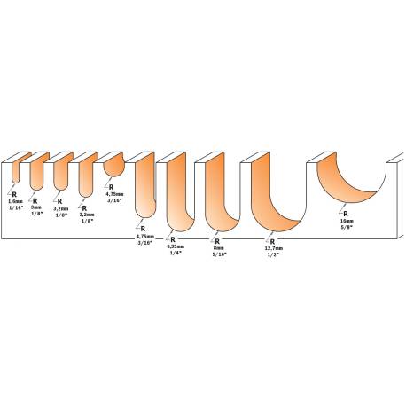 FRESA RADIO CONVEXO    HWM S 8  D 3.2   R 1.6