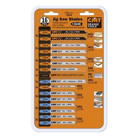 16 UDS. ESTUCHE HOJAS DE SIERRA DE CALAR MANGO A “