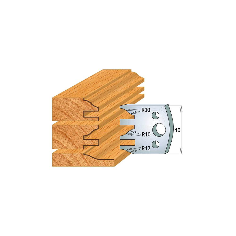 Repuesto Herramientas CMT Cuchillas CMT 690.124 - Par De Cuchillas KSS 40x4 Mm Para Trabajos De Precisión Herramienta Profesional CMT