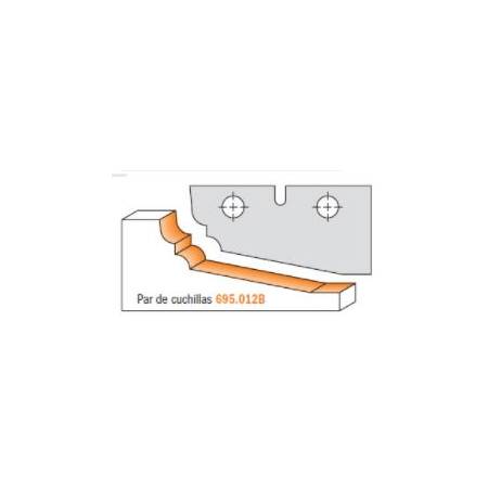 "PAR DE CUCHILLAS PARA CABEZALES 694.012 HW 50X25X