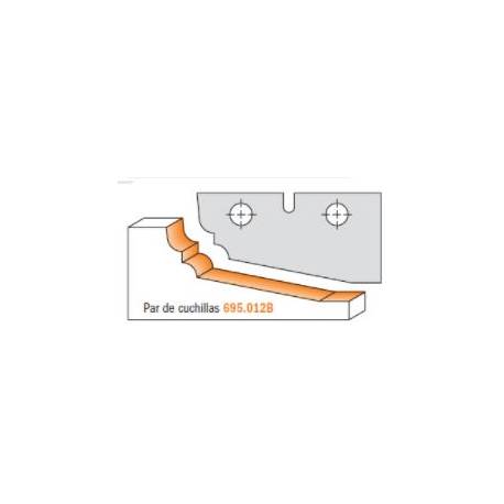 "PAR DE CUCHILLAS PARA CABEZALES 694.012 HW 50X25X