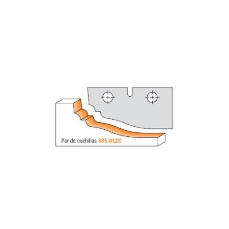 "PAR DE CUCHILLAS PARA CABEZALES 694.012 HW 50X25X