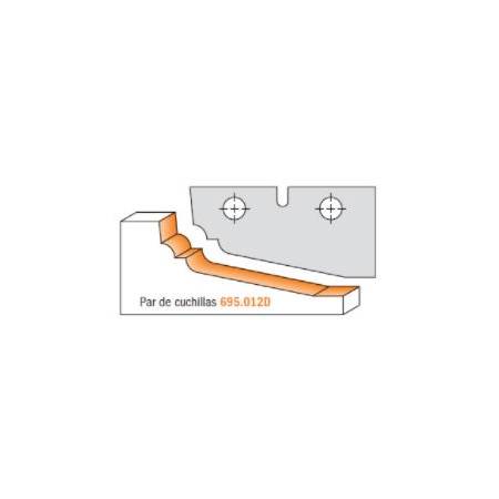 "PAR DE CUCHILLAS PARA CABEZALES 694.012 HW 50X25X