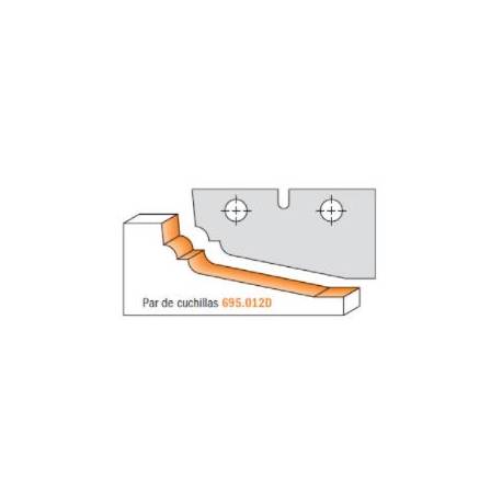 "PAR DE CUCHILLAS PARA CABEZALES 694.012 HW 50X25X