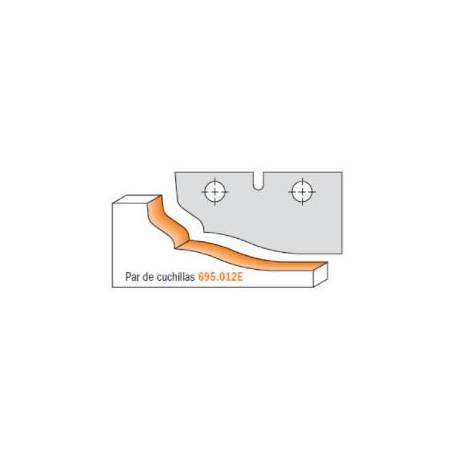 "PAR DE CUCHILLAS PARA CABEZALES 694.012 HW 50X25X