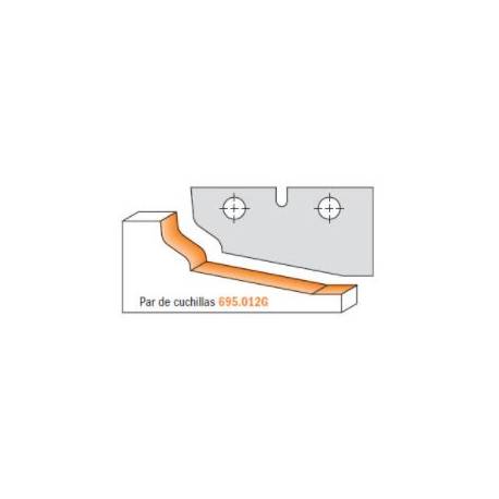 "PAR DE CUCHILLAS PARA CABEZALES 694.012 HW 50X25X