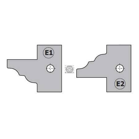 "PAR DE CUCHILLAS PARA PERFILES MACHIHEMBRADOS PER