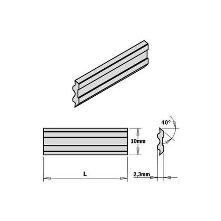 "JUEGO DE 2 CUCHILLAS ""SISTEMA TERSA"" 330x10x2.3