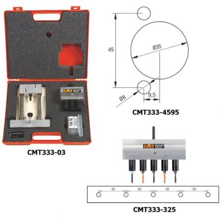 BASE PARA SISTEMA DE TALADRO MANUAL DE BISAGRAS 2