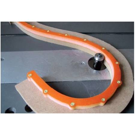 PLANTILLA FLEXIBLE NARANJA PARA FRESADO 18X18MM