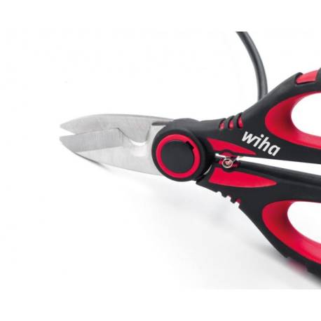 Tijera de electricista con función de crimpado en 