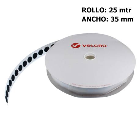 VELCOIN® HOOK PS14 NEGRO 330 35mm Rollo 25m