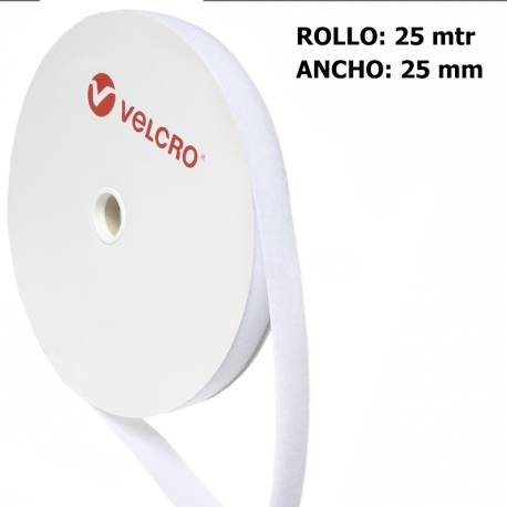 Metro LOOP marca VELCRO 25mm BLANCO