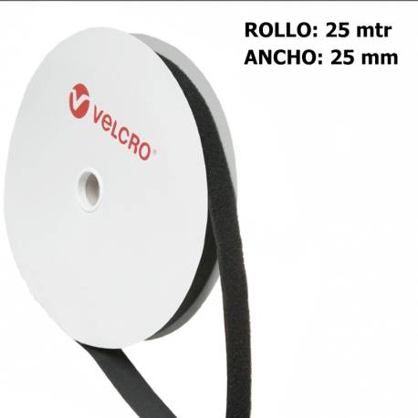 Metro LOOP marca VELCRO 25mm NEGRO