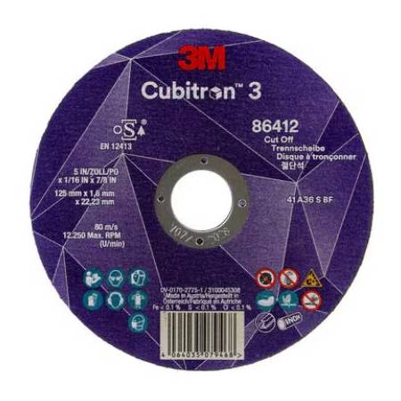 Cubitron 3 Disco corte, 88775, 36+, T41, 125x2x22