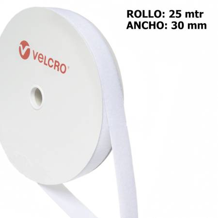 Metro LOOP marca VELCRO 30mm BLANCO 010