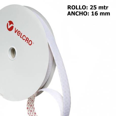 Metro HOOK marca VELCRO PS14 16mm BLANCO 010