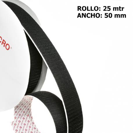 Metro HOOK marca VELCRO PS14 50mm NEGRO 330
