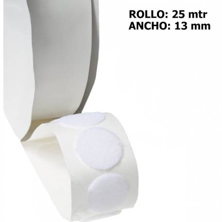 VELCOIN LOOP PS14 13mm BLANCO 010 Rollo 25m