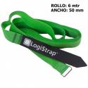 Rollo LOGISTRAP 50x6000mm NEGRO-VERDE