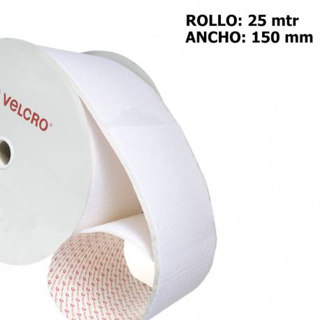 Metro HOOK marca VELCRO PS14 150mm BLANCO 010