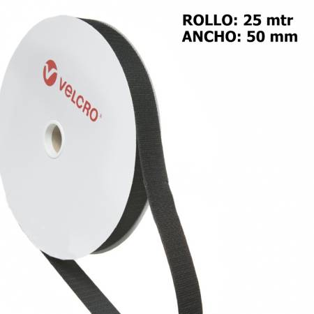 Metro HOOK marca VELCRO 50mm NEGRO 330