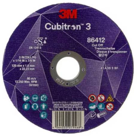 Disco de corte, 91564, 60+, T41, 75 mm x 1 mm x 8 