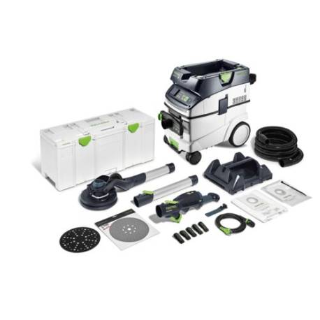 Set de lijadora de pared y aspirador PLANEX LHS 2 