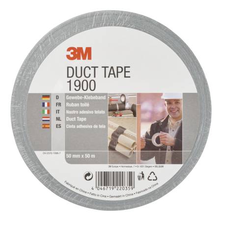 3M Cinta Americana 1900 Plata 50 x50 m