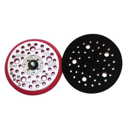 Plato 3M Hookit  bajo 127 mm 44 Agu Rojo PN20353