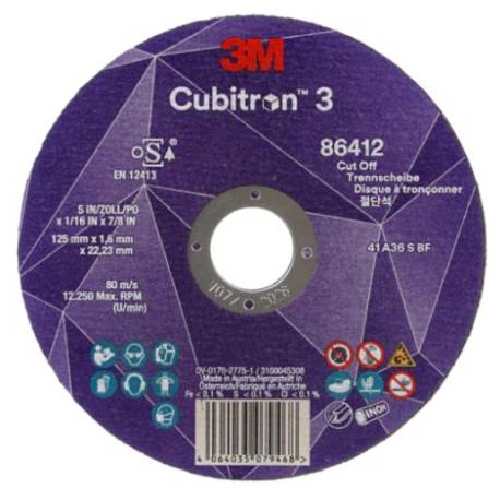 Cubitron 3 Disco de corte, 87396, 36+ 180x2,5 