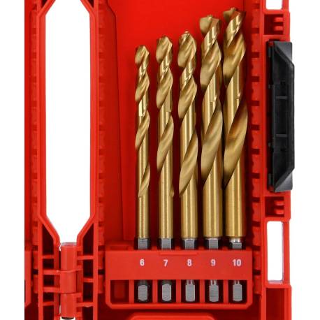 Estuche 10 brocas HSS-G Tin 3mm A 10mm