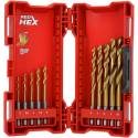 Estuche 10 brocas HSS-G Tin 3mm A 10mm