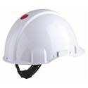 3M™ Casco, Uvicator, con pasador, sin ventilación, dieléctrico de 440 V, con banda antisudor de plástico, blanco, G3001CUV-VI