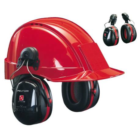 3M PELTOR OptimeIII BK-RED en casco H540P3E-413-SV