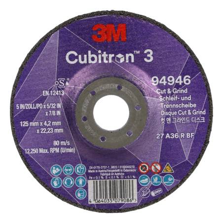Cubitron 3 Disco de corte, 87396, 36+ 180x2,5  2